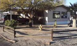 Nice 3 Bedroom, 2 Bath, 24x52 Mobile on Big corner lot. Has great views of the Superstition Mountains. Has newer roof, carpet and paint. Priced at $19,500, With Lot Rent of 350.00 a month. Listed with Victory Homes, Call Bill for viewing. 480-204-0299.