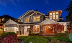 Stunning Craftsman built by DME Construction with Bellevue skyline & mountain views displays elegance & charm. The impressive slab granite kitchen opens to the dramatic 2-story family room & outdoor living space creating an impressive great room that