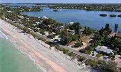 Casey Key Gulf to Bay lot with private beach and private boat dock. Come build your dream home. Watch fabulous sunsets with unobstructed views and walk on the private wide sandy beach..64 of an acre in prime location, convenient to shopping, pharmacy,