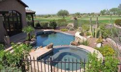 Beautiful home in Superstition Mountain Golf & Country Club. Amazing views of the Superstition Mountains & city lights. Located on the 16th green of Prospector Golf Course, two bedrooms + office, 2.5 garage spaces with storage room. This is one of the